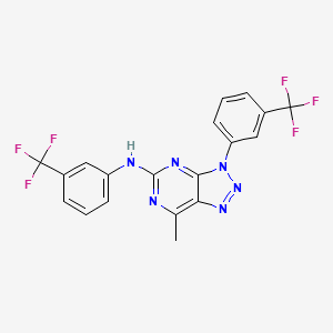 molecular formula C19H12F6N6 B11435114 7-methyl-N,3-bis[3-(trifluoromethyl)phenyl]-3H-[1,2,3]triazolo[4,5-d]pyrimidin-5-amine 