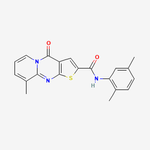 molecular formula C20H17N3O2S B11435123 N-(2,5-dimethylphenyl)-9-methyl-4-oxo-4H-pyrido[1,2-a]thieno[2,3-d]pyrimidine-2-carboxamide 