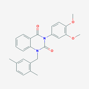 molecular formula C25H24N2O4 B11435124 3-(3,4-Dimethoxyphenyl)-1-[(2,5-dimethylphenyl)methyl]-1,2,3,4-tetrahydroquinazoline-2,4-dione 