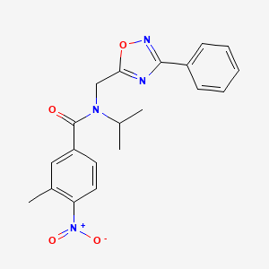 3-methyl-4-nitro-N-[(3-phenyl-1,2,4-oxadiazol-5-yl)methyl]-N-(propan-2-yl)benzamide