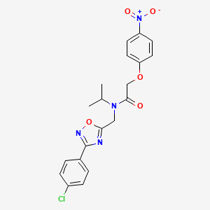 N-{[3-(4-chlorophenyl)-1,2,4-oxadiazol-5-yl]methyl}-2-(4-nitrophenoxy)-N-(propan-2-yl)acetamide