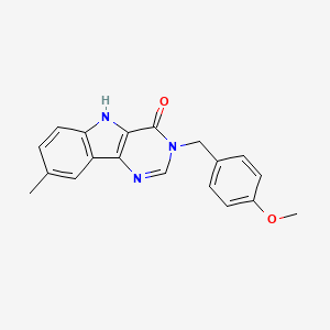 3-(4-methoxybenzyl)-8-methyl-3,5-dihydro-4H-pyrimido[5,4-b]indol-4-one