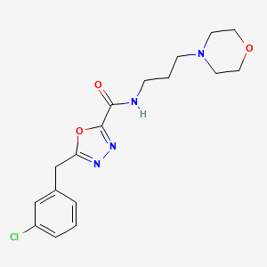 molecular formula C17H21ClN4O3 B11435170 5-(3-chlorobenzyl)-N-[3-(morpholin-4-yl)propyl]-1,3,4-oxadiazole-2-carboxamide 