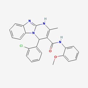 molecular formula C25H21ClN4O2 B11435175 4-(2-chlorophenyl)-N-(2-methoxyphenyl)-2-methyl-1,4-dihydropyrimido[1,2-a]benzimidazole-3-carboxamide 