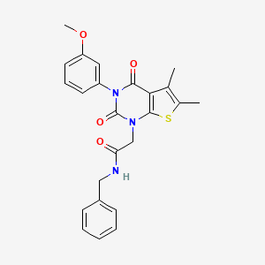 N-benzyl-2-(3-(3-methoxyphenyl)-5,6-dimethyl-2,4-dioxo-3,4-dihydrothieno[2,3-d]pyrimidin-1(2H)-yl)acetamide