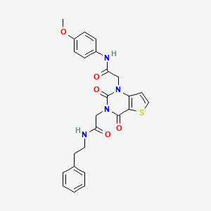 2-(2,4-dioxo-3-(2-oxo-2-(phenethylamino)ethyl)-3,4-dihydrothieno[3,2-d]pyrimidin-1(2H)-yl)-N-(4-methoxyphenyl)acetamide