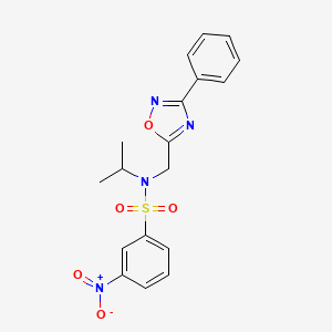 3-nitro-N-[(3-phenyl-1,2,4-oxadiazol-5-yl)methyl]-N-(propan-2-yl)benzenesulfonamide