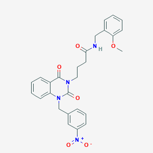 N-(2-methoxybenzyl)-4-(1-(3-nitrobenzyl)-2,4-dioxo-1,2-dihydroquinazolin-3(4H)-yl)butanamide