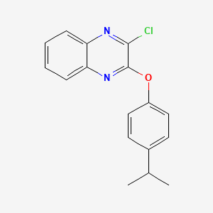 molecular formula C17H15ClN2O B11435258 2-Chloro-3-[4-(propan-2-yl)phenoxy]quinoxaline 