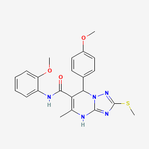 N-(2-methoxyphenyl)-7-(4-methoxyphenyl)-5-methyl-2-(methylsulfanyl)-3,7-dihydro[1,2,4]triazolo[1,5-a]pyrimidine-6-carboxamide