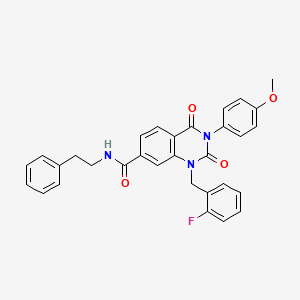 1-(2-fluorobenzyl)-3-(4-methoxyphenyl)-2,4-dioxo-N-(2-phenylethyl)-1,2,3,4-tetrahydroquinazoline-7-carboxamide