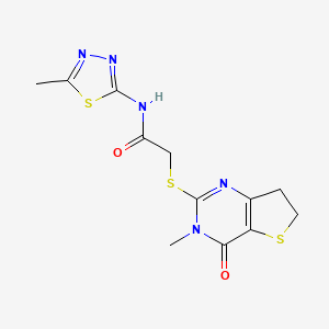 N-(5-Methyl-1,3,4-thiadiazol-2-YL)-2-({3-methyl-4-oxo-3H,4H,6H,7H-thieno[3,2-D]pyrimidin-2-YL}sulfanyl)acetamide