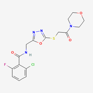 2-chloro-6-fluoro-N-({5-[(2-morpholin-4-yl-2-oxoethyl)thio]-1,3,4-oxadiazol-2-yl}methyl)benzamide