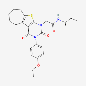 N-Sec-butyl-2-[3-(4-ethoxyphenyl)-2,4-dioxo-3,4,6,7,8,9-hexahydro-2H-cyclohepta[4,5]thieno[2,3-D]pyrimidin-1(5H)-YL]acetamide