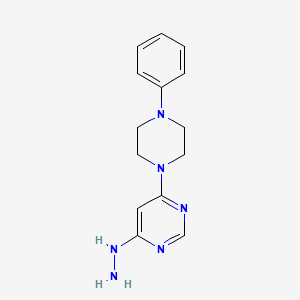 4-Hydrazinyl-6-(4-phenylpiperazin-1-yl)pyrimidine