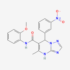 N-(2-methoxyphenyl)-5-methyl-7-(3-nitrophenyl)-4,7-dihydro[1,2,4]triazolo[1,5-a]pyrimidine-6-carboxamide