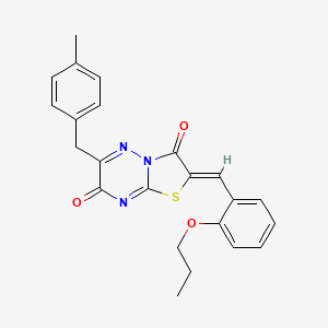 (2Z)-6-(4-methylbenzyl)-2-(2-propoxybenzylidene)-7H-[1,3]thiazolo[3,2-b][1,2,4]triazine-3,7(2H)-dione