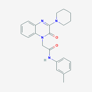 molecular formula C22H24N4O2 B11435466 N-(3-methylphenyl)-2-[2-oxo-3-(piperidin-1-yl)quinoxalin-1(2H)-yl]acetamide 