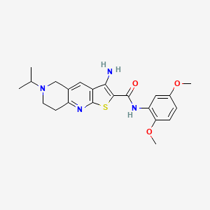 3-amino-N-(2,5-dimethoxyphenyl)-6-(propan-2-yl)-5,6,7,8-tetrahydrothieno[2,3-b][1,6]naphthyridine-2-carboxamide