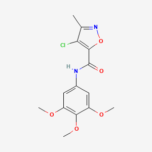 molecular formula C14H15ClN2O5 B11435486 4-chloro-3-methyl-N-(3,4,5-trimethoxyphenyl)-1,2-oxazole-5-carboxamide 