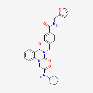 4-({1-[2-(cyclopentylamino)-2-oxoethyl]-2,4-dioxo-1,4-dihydroquinazolin-3(2H)-yl}methyl)-N-(furan-2-ylmethyl)benzamide