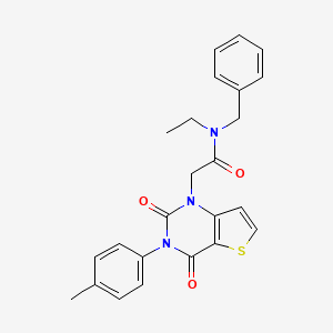 molecular formula C24H23N3O3S B11435554 N-benzyl-N-ethyl-2-[3-(4-methylphenyl)-2,4-dioxo-3,4-dihydrothieno[3,2-d]pyrimidin-1(2H)-yl]acetamide 