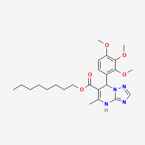 molecular formula C24H34N4O5 B11435556 Octyl 5-methyl-7-(2,3,4-trimethoxyphenyl)-4,7-dihydro[1,2,4]triazolo[1,5-a]pyrimidine-6-carboxylate 