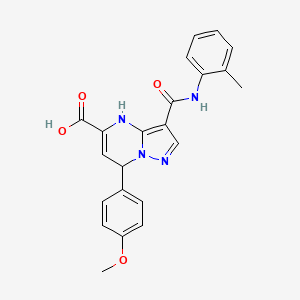 7-(4-Methoxyphenyl)-3-[(2-methylphenyl)carbamoyl]-4,7-dihydropyrazolo[1,5-a]pyrimidine-5-carboxylic acid