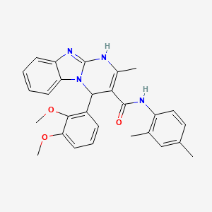 molecular formula C28H28N4O3 B11435594 4-(2,3-dimethoxyphenyl)-N-(2,4-dimethylphenyl)-2-methyl-1,4-dihydropyrimido[1,2-a]benzimidazole-3-carboxamide 