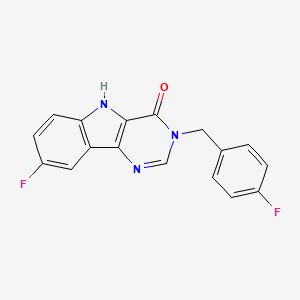 molecular formula C17H11F2N3O B11435595 8-fluoro-3-(4-fluorobenzyl)-3,5-dihydro-4H-pyrimido[5,4-b]indol-4-one 