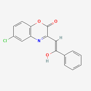 molecular formula C16H10ClNO3 B11435669 (3Z)-6-chloro-3-(2-oxo-2-phenylethylidene)-3,4-dihydro-2H-1,4-benzoxazin-2-one 