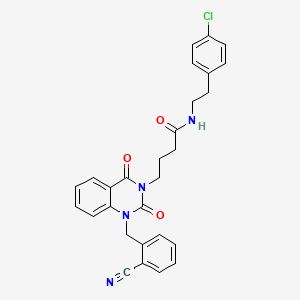 N-[2-(4-chlorophenyl)ethyl]-4-[1-(2-cyanobenzyl)-2,4-dioxo-1,4-dihydroquinazolin-3(2H)-yl]butanamide