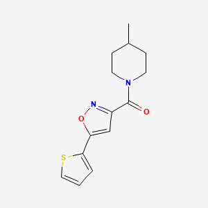 (4-Methylpiperidin-1-yl)[5-(thiophen-2-yl)-1,2-oxazol-3-yl]methanone