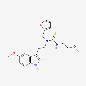 molecular formula C21H27N3O3S B11435704 N-(2-furylmethyl)-N'-(2-methoxyethyl)-N-[2-(5-methoxy-2-methyl-1H-indol-3-yl)ethyl]thiourea 