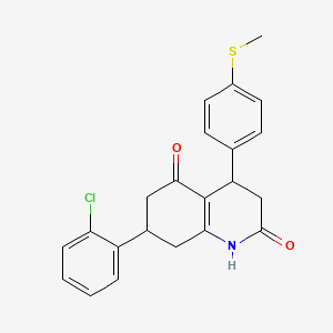 7-(2-chlorophenyl)-4-[4-(methylsulfanyl)phenyl]-4,6,7,8-tetrahydroquinoline-2,5(1H,3H)-dione