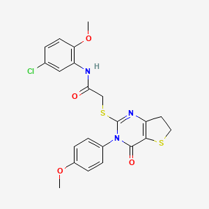 N-(5-chloro-2-methoxyphenyl)-2-((3-(4-methoxyphenyl)-4-oxo-3,4,6,7-tetrahydrothieno[3,2-d]pyrimidin-2-yl)thio)acetamide