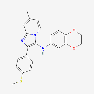 N-(2,3-dihydro-1,4-benzodioxin-6-yl)-7-methyl-2-[4-(methylsulfanyl)phenyl]imidazo[1,2-a]pyridin-3-amine