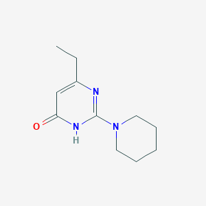 molecular formula C11H17N3O B11435769 6-Ethyl-2-(piperidin-1-YL)pyrimidin-4-OL 