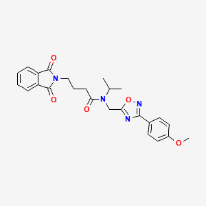 4-(1,3-dioxo-1,3-dihydro-2H-isoindol-2-yl)-N-{[3-(4-methoxyphenyl)-1,2,4-oxadiazol-5-yl]methyl}-N-(propan-2-yl)butanamide