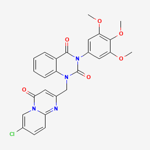 molecular formula C26H21ClN4O6 B11435814 1-({7-chloro-4-oxo-4H-pyrido[1,2-a]pyrimidin-2-yl}methyl)-3-(3,4,5-trimethoxyphenyl)-1,2,3,4-tetrahydroquinazoline-2,4-dione 