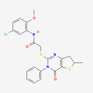 N-(5-chloro-2-methoxyphenyl)-2-((6-methyl-4-oxo-3-phenyl-3,4,6,7-tetrahydrothieno[3,2-d]pyrimidin-2-yl)thio)acetamide