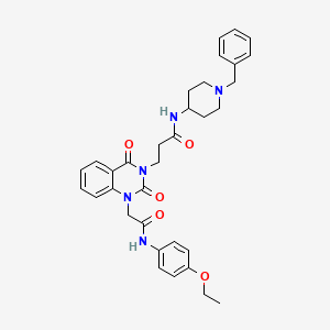 N-(1-benzylpiperidin-4-yl)-3-[1-{2-[(4-ethoxyphenyl)amino]-2-oxoethyl}-2,4-dioxo-1,4-dihydroquinazolin-3(2H)-yl]propanamide