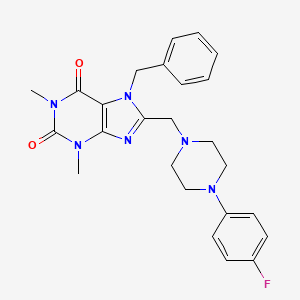 7-Benzyl-8-[[4-(4-fluorophenyl)piperazin-1-yl]methyl]-1,3-dimethylpurine-2,6-dione