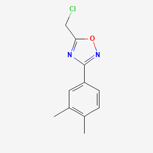 molecular formula C11H11ClN2O B11435879 5-(Chloromethyl)-3-(3,4-dimethylphenyl)-1,2,4-oxadiazole 