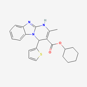 Cyclohexyl 2-methyl-4-(thiophen-2-yl)-1,4-dihydropyrimido[1,2-a]benzimidazole-3-carboxylate