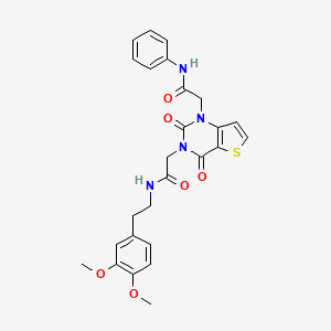 molecular formula C26H26N4O6S B11435928 2-[3-[2-[2-(3,4-dimethoxyphenyl)ethylamino]-2-oxoethyl]-2,4-dioxothieno[3,2-d]pyrimidin-1-yl]-N-phenylacetamide 