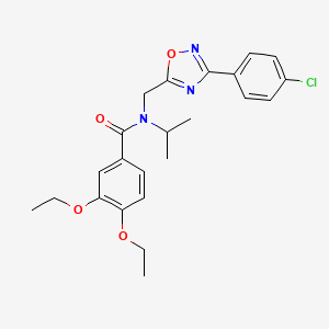 N-{[3-(4-chlorophenyl)-1,2,4-oxadiazol-5-yl]methyl}-3,4-diethoxy-N-(propan-2-yl)benzamide