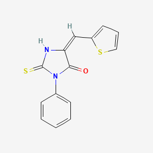 (5E)-2-mercapto-3-phenyl-5-(2-thienylmethylene)-3,5-dihydro-4H-imidazol-4-one