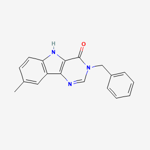 molecular formula C18H15N3O B11435978 3-benzyl-8-methyl-3,5-dihydro-4H-pyrimido[5,4-b]indol-4-one 