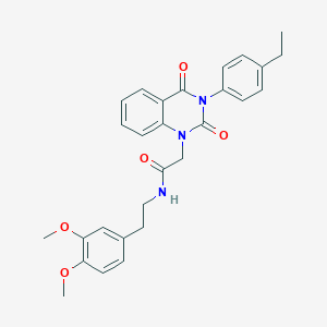 molecular formula C28H29N3O5 B11435996 N-[2-(3,4-dimethoxyphenyl)ethyl]-2-[3-(4-ethylphenyl)-2,4-dioxo-1,2,3,4-tetrahydroquinazolin-1-yl]acetamide 